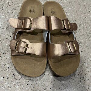 Women's Cork Footbed Slide Sandals Arch Support Summer Outdoor Sandals